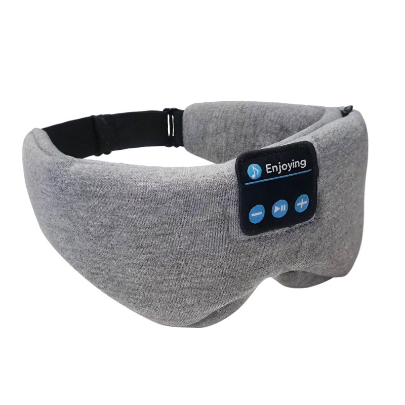 Βαμβακερό Bluetooth Sleep Eye Mask Headband Ακουστικά Mini Grey