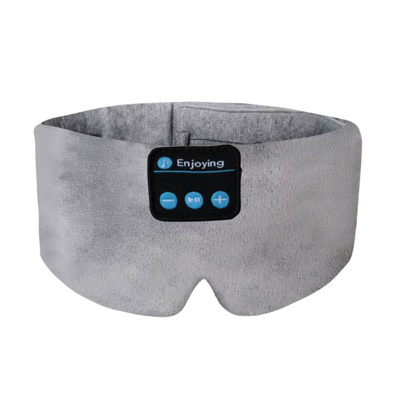 Βαμβακερό Bluetooth Sleep Eye Mask Headband Headphones Grey