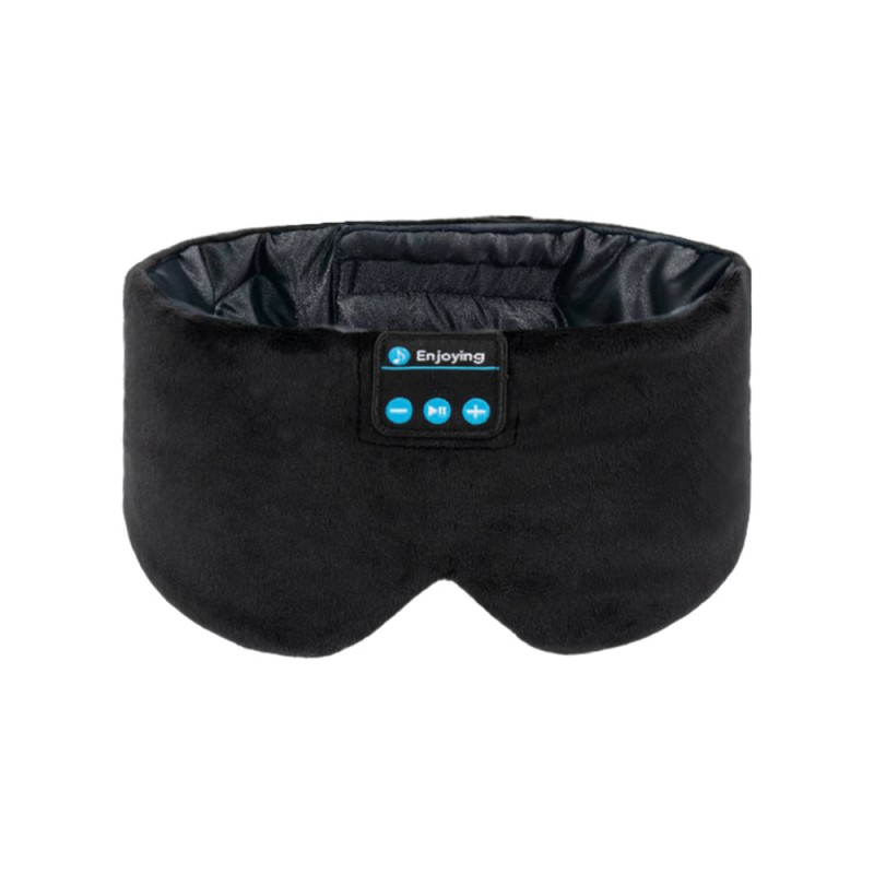 Silk Bluetooth Sleep Eye Mask Sleeping Headphoens μαύρο