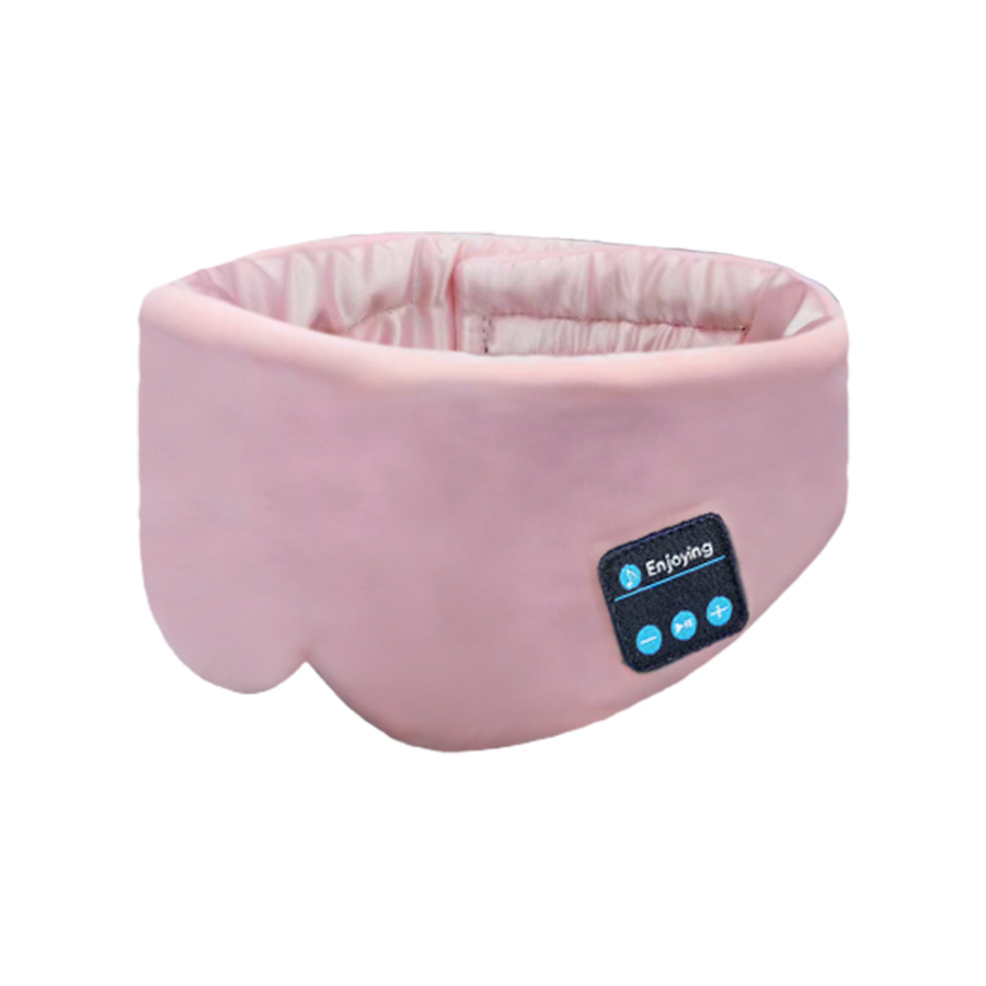 Silk Bluetooth Sleep Eye Mask Sleeping Headphoens Sidebar Ροζ